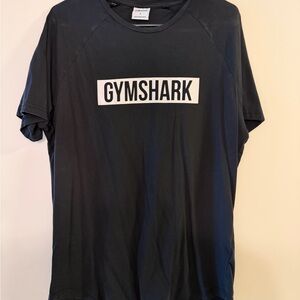 Gymshark Men’s Black T-Shirt with White Logo